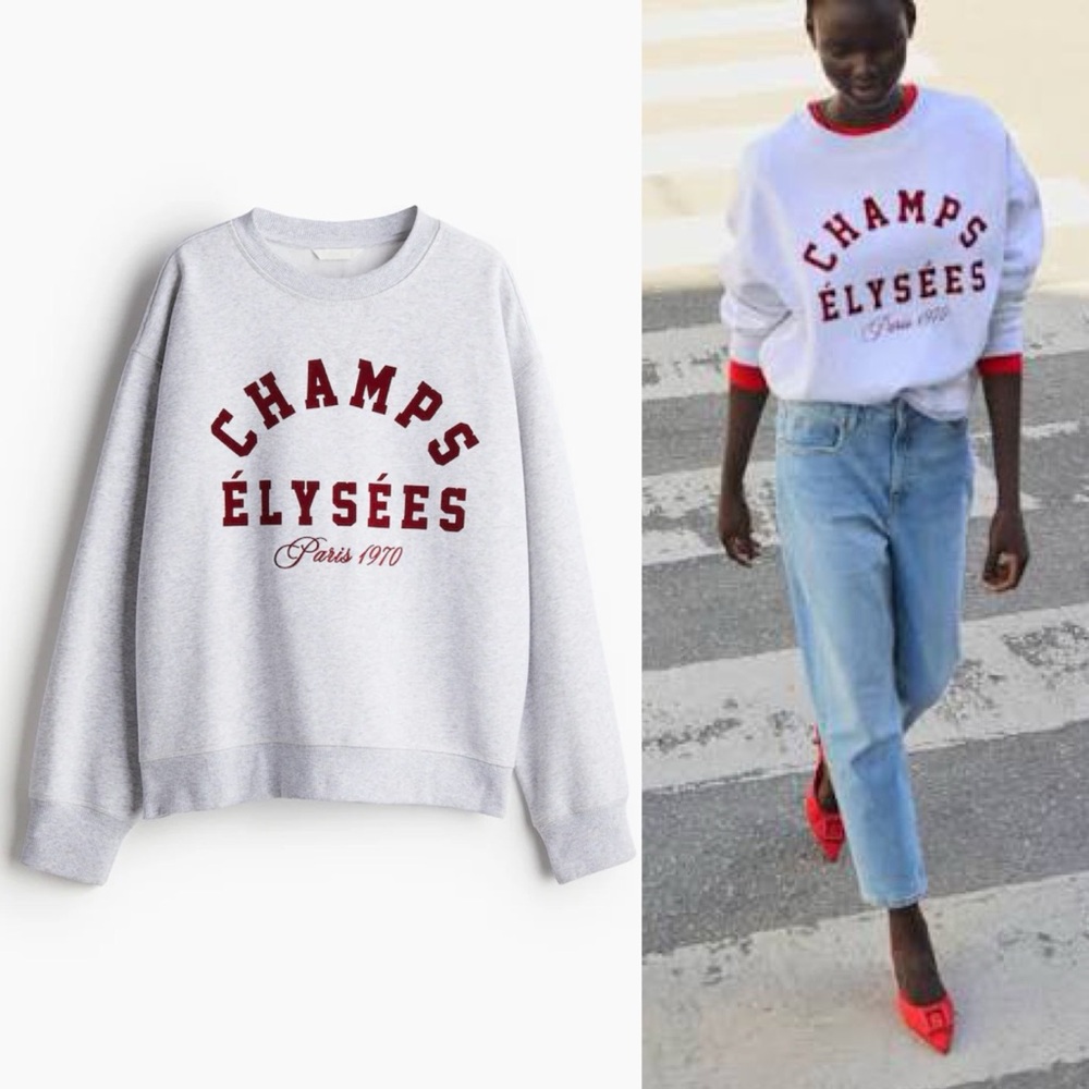 Gray Champs Élysées Sweatshirt (XL)